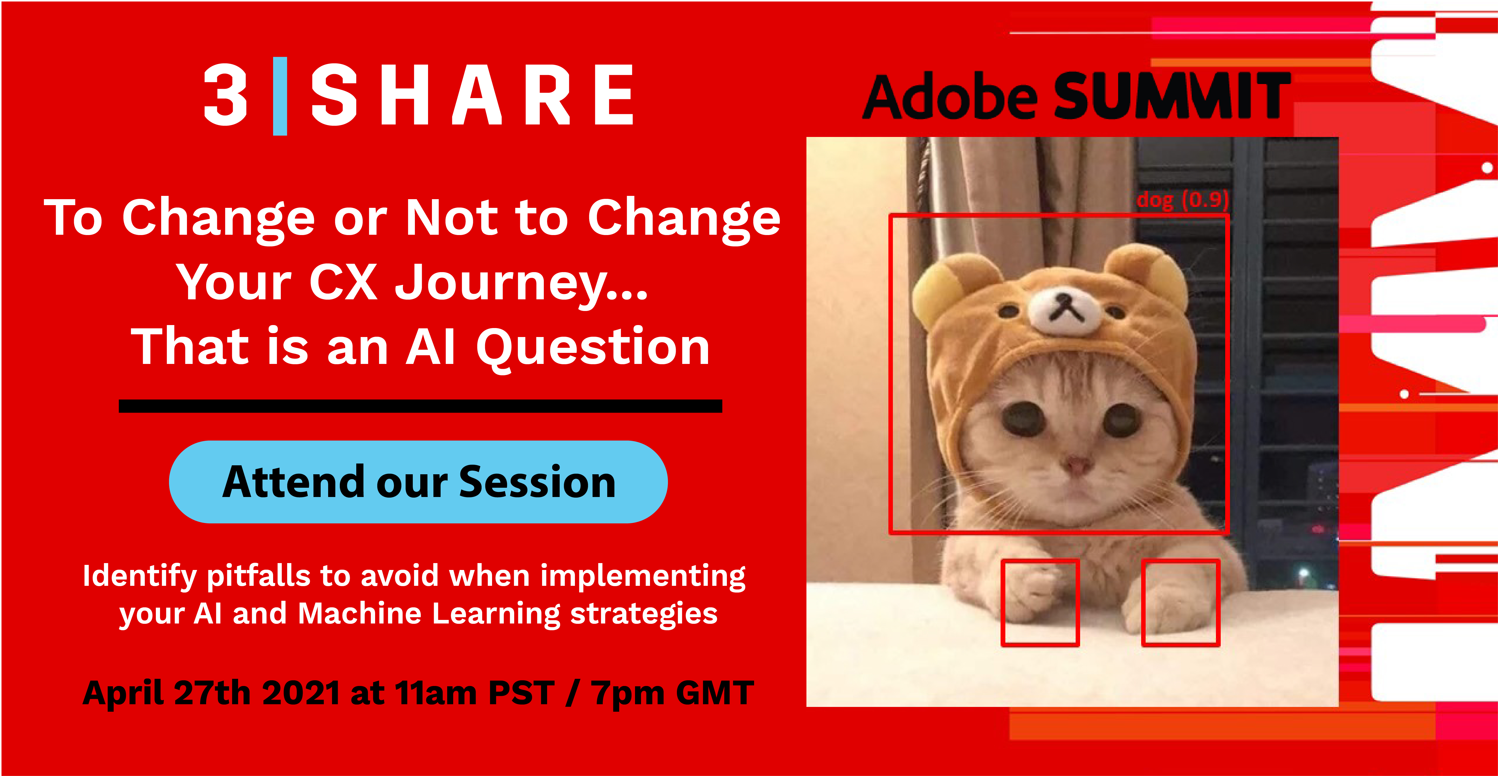 3SHARE: Join us at #AdobeSummit for our FREE virtual session on AI and CX: https://t.co/HMjDlsieQs nnTim Donovan of #3SHARE… https://t.co/0kEolbs9pI